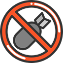 prohibition, Not Allowed, Signaling, Bombs, Forbbiden DarkSlateGray icon