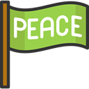 flags, Peace, symbol, Pacifism YellowGreen icon