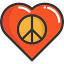 Peace, lover, loving, Shapes And Symbols, Heart, interface, Like, shapes Tomato icon
