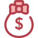 Dollar Symbol, Business And Finance, Bank, banking, money bag, Business, Money, Currency Sienna icon