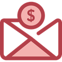 envelope, Business, Money, Cash, Currency, Charity, Business And Finance Sienna icon