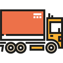 Delivery Truck, Cargo Truck, Delivery, transportation, truck, transport, vehicle, Automobile Black icon