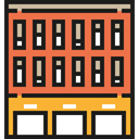 office, Building, city, town, buildings, real estate, urban, Architectonic, Office Block, Architecture And City Tomato icon