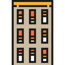Block, Building, buildings, Apartment, Apartments, real estate, residential, flat, Architecture And City Tan icon