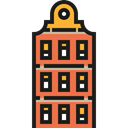 Block, Building, buildings, Apartment, Apartments, residential, flat, Architecture And City Black icon