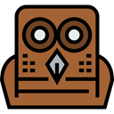 bird, hunter, owl, Animals Sienna icon