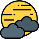 night, Cloud, weather, Cloudy, nature, sky, meteorology, Atmospheric, Cloudy Night SandyBrown icon