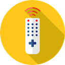 television, wireless, technology, electronics, Remote control Gold icon