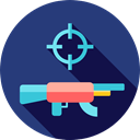 Game, play, Aim, gaming, weapon, playing, video game, leisure, Rifle, videogame DarkSlateBlue icon