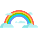 nature, spectrum, Atmospheric, sun, weather, Rainbow Black icon