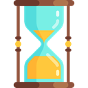 Clock, time, Hourglass, waiting, Time And Date Black icon