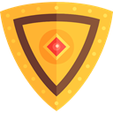 security, Protection, shield, medieval, weapons, defense Goldenrod icon