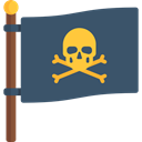 sign, flags, Piracy, pirates, Bones, Jolly Roger DarkSlateGray icon