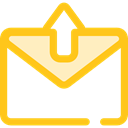 Email, envelope, Message, mail, Note, interface, Communications Gold icon