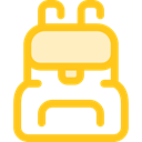 travel, Backpack, luggage, baggage, Bags Gold icon