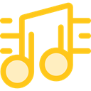 interface, music player, song, music note, musical note, Quaver, Music And Multimedia, music Gold icon