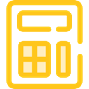 tool, calculator, Business, education, calculate, buttons, finances Gold icon