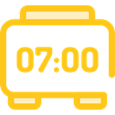 time, timer, education, digital, Clock, alarm clock, Tools And Utensils, Time And Date Gold icon