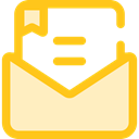 Email, envelope, Message, mail, Letter, Note, Communications Gold icon