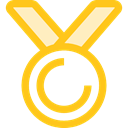 winner, Champion, reward, insignia, Sports And Competition, award, medal, Badge, Emblem Gold icon
