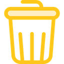 Bin, Garbage, Can, Tools And Utensils, miscellaneous, Trash, interface, Basket Gold icon