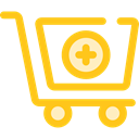 Commerce And Shopping, commerce, shopping cart, Supermarket, online store, Shopping Store Gold icon