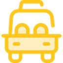 Car, transportation, transport, vehicle, taxi, Automobile Gold icon