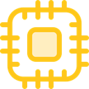 Chip, processor, Cpu, technology, electronic, electronics Gold icon