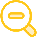 search, magnifying glass, zoom, detective, Loupe, Zoom out, Tools And Utensils, Edit Tools Gold icon