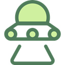 Ufo, spaceship, transportation, Alien, transport, extraterrestrial, Science Fiction DimGray icon