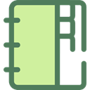 bookmark, Address book, Notebook, Business, Agenda, education PaleGoldenrod icon