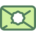 Email, envelope, interface, mails, envelopes, Multimedia, Message, mail, Communications PaleGoldenrod icon