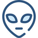 Alien, space, galaxy, extraterrestrial, people, user, Ufo, Avatar DarkSlateBlue icon