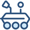 Automobile, Moon Rover, science, transportation, transport, vehicle DarkSlateBlue icon
