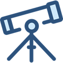 space, telescope, Tools And Utensils, science, education, Observation DarkSlateBlue icon