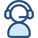 support, people, user, Headphones, Call, technology, Telemarketer, Microphone, Avatar, customer service DarkSlateBlue icon