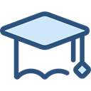 Cap, education, Graduate, mortarboard DarkSlateBlue icon