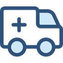 medical, transportation, transport, vehicle, Ambulance, emergency, Automobile, Healthcare And Medical DarkSlateBlue icon