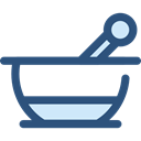 health, medical, education, medicine, chemical, Mortar, Pestle, Grinding, Healthcare And Medical Black icon