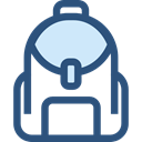 education, travel, Backpack, luggage, baggage, Bags DarkSlateBlue icon