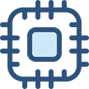 Chip, processor, Cpu, technology, electronic, electronics DarkSlateBlue icon