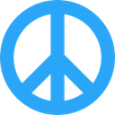 Shapes And Symbols, hippie, Peace, loving, Pacifism, love DodgerBlue icon