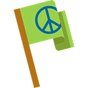 flag, love, miscellaneous, hippie, Peace, loving, Pacifism Black icon
