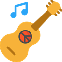 music, guitar, flamenco, Folk, musical instrument, Spanish Guitar, Orchestra, Acoustic Guitar, String Instrument, Music And Multimedia Goldenrod icon
