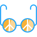 sunglasses, miscellaneous, hippie, Peace Black icon