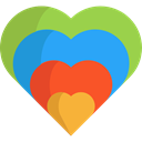 Love And Romance, Heart, interface, Like, shapes, Peace, lover, loving YellowGreen icon