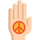 Gestures, Pacifism, Hands And Gestures, palm, hippie, Peace NavajoWhite icon