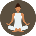 Yoga, exercise, meditation, pilates, Relaxing, Poses, Lotus Position, Sports And Competition DarkOliveGreen icon