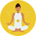Yoga, exercise, meditation, pilates, Relaxing, Poses, Lotus Position, Sports And Competition Goldenrod icon