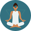 Yoga, exercise, meditation, pilates, Relaxing, Poses, Lotus Position, Sports And Competition SeaGreen icon